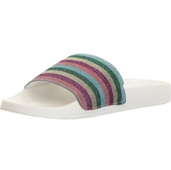 GLITTER Stripe Slides Sandals SPRING ARRIVALS! - Picture 4 of 9